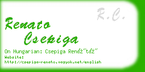 renato csepiga business card